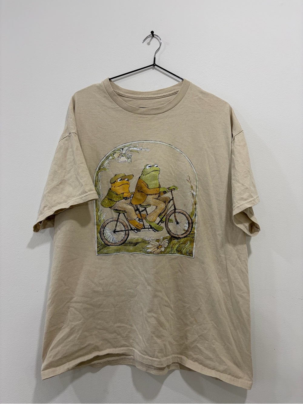Beige Frog and Toad Tandem Bike Tee
